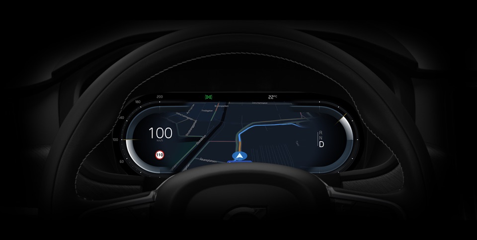 Driver display concept in a dark cockpit