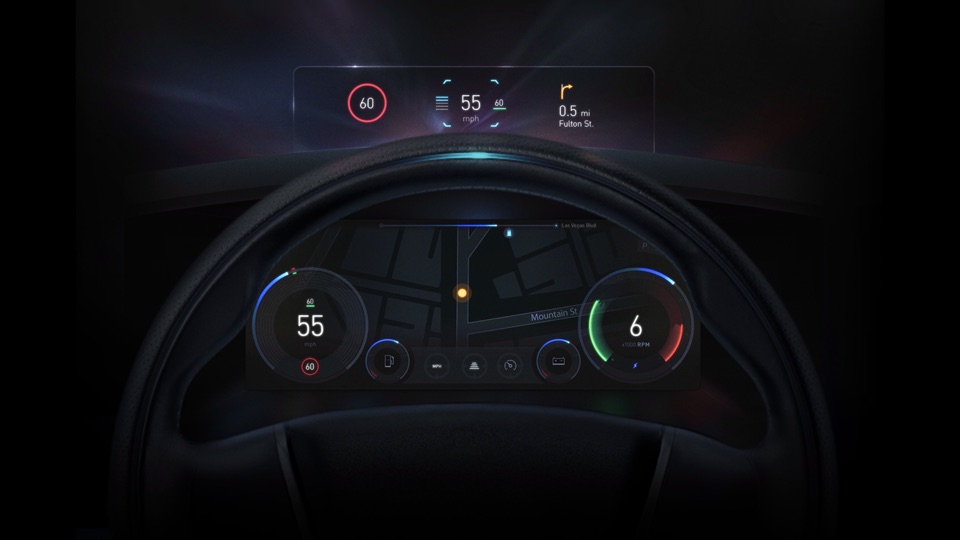 Instrument cluster and head-up display