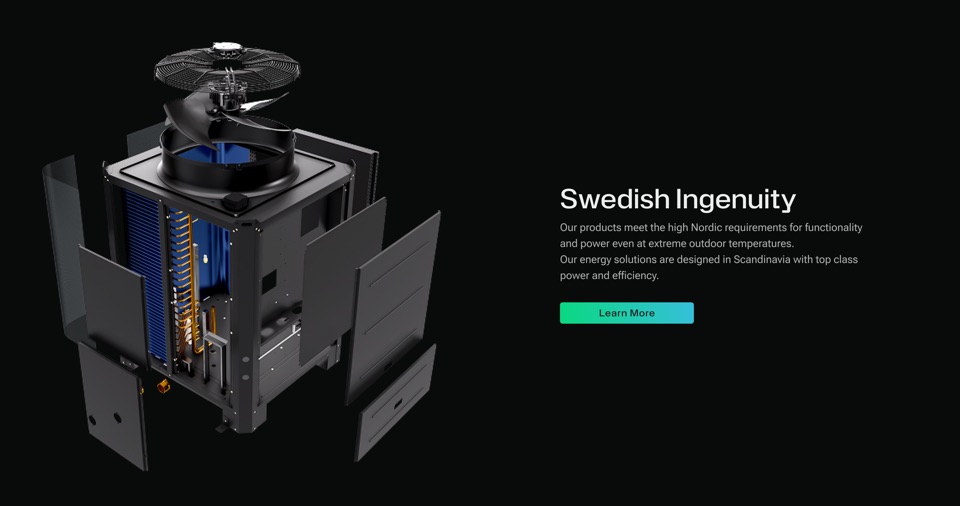 Energy Save product story web page, Swedish Ingenuity